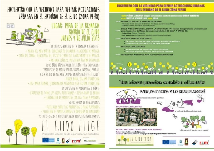 Carteles de encuentros vecinales